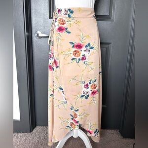 Floral Wrap Maxi Skirt